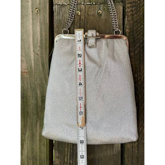 purse clutch silver vintage 1950's evening bag - Picture 8 of 10